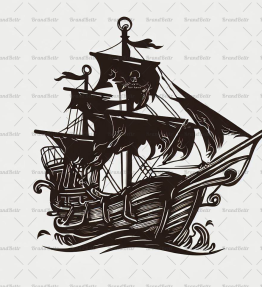 Antikes Piratenschiff